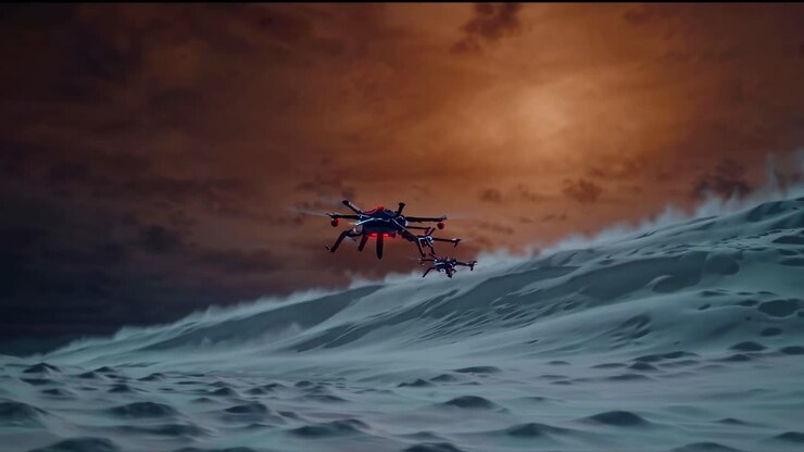 Droner i en ørkenstorm