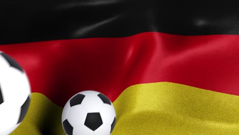 flag of germany with soccer balls