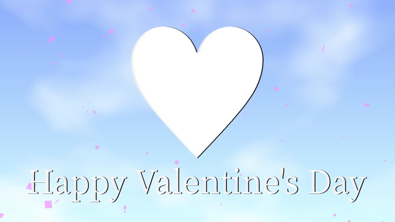 발렌타인 메시지 텍스트 애니메이션 모션 그래픽