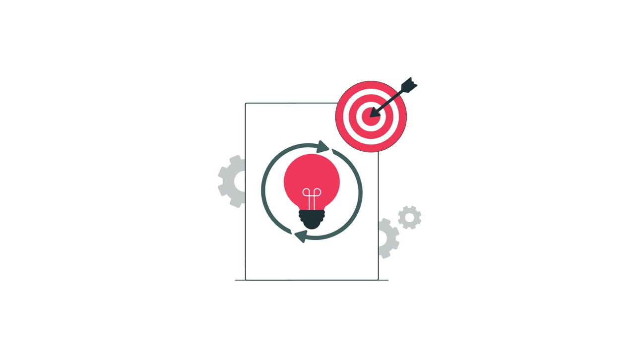 Animated Idea Process Leading to Goal Achievement