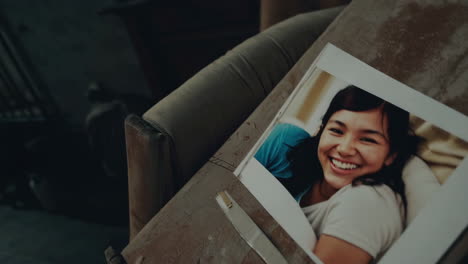 abandoned room with photo and mess