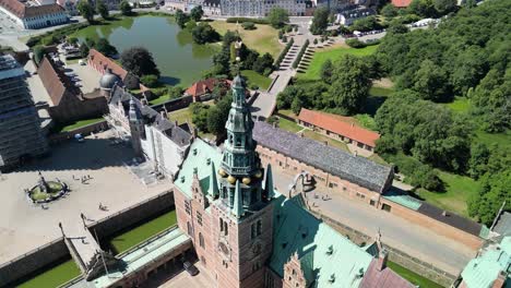 cara de reloj del dron del castillo de frederiksborg