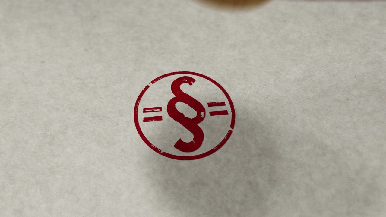 Paragraph and armistice stamp and stamping loop animation