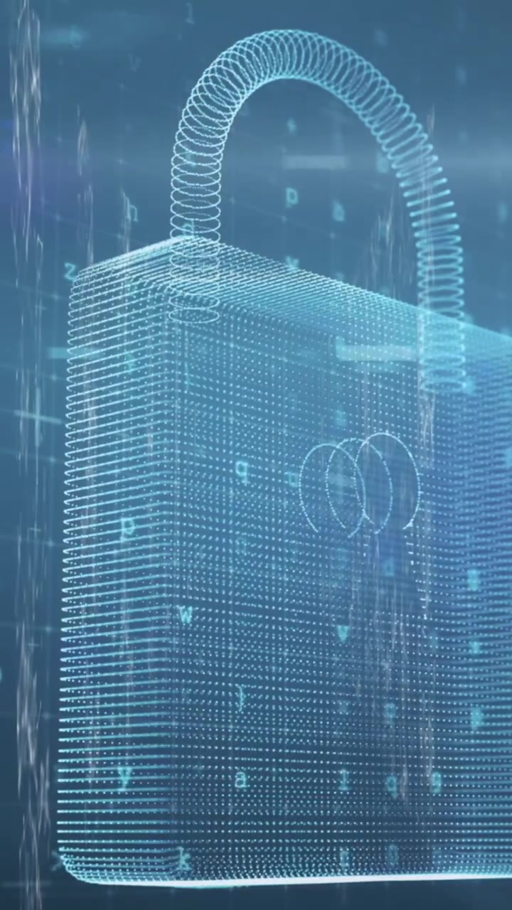 Security padlock icon against cyber security data processing