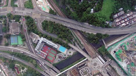 aerial view of hong kong sha tin waterfront mega residential buildings