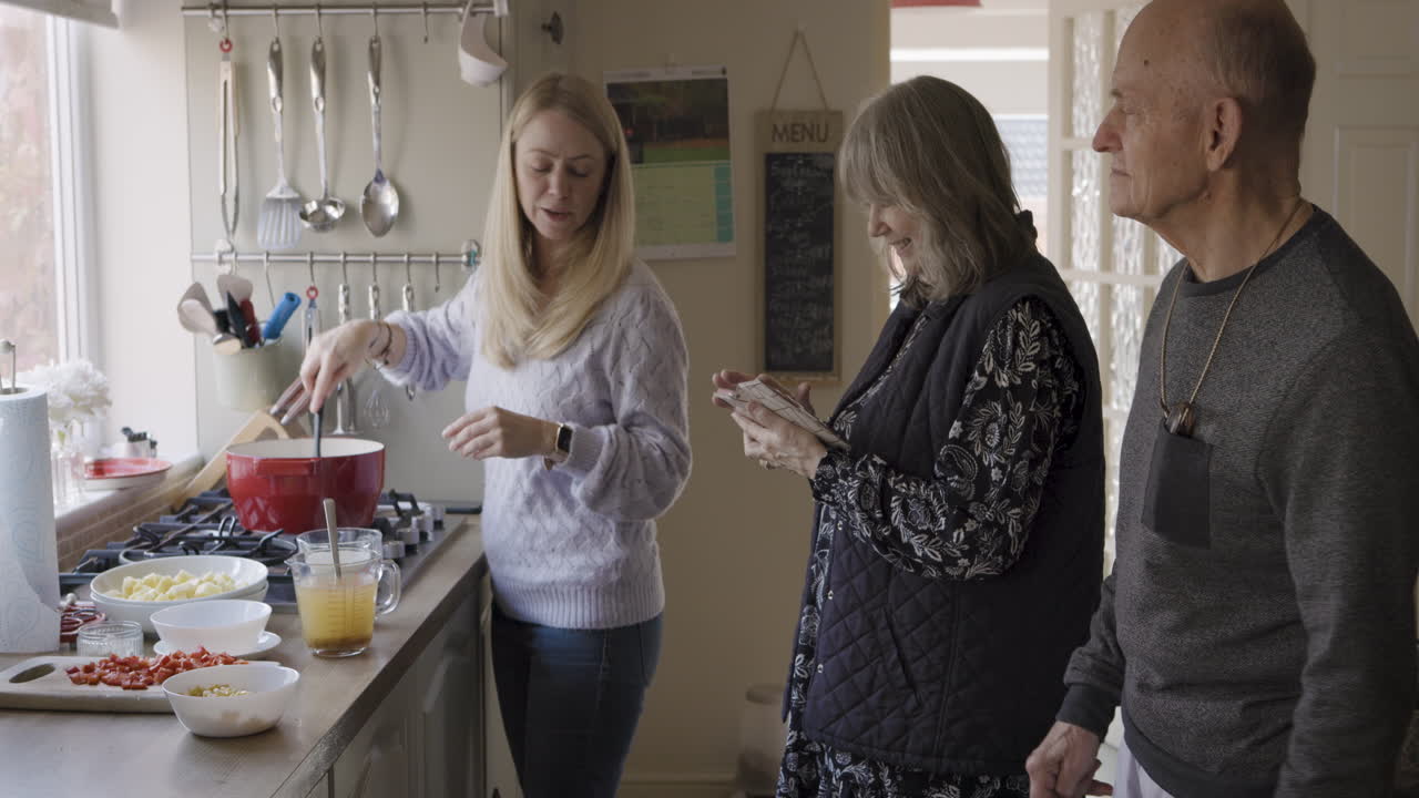 부에서 가족 요리