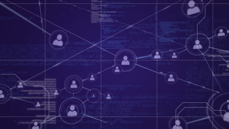 red de conexiones y procesamiento de datos