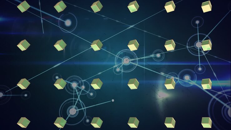 Animation of network of connections over shapes