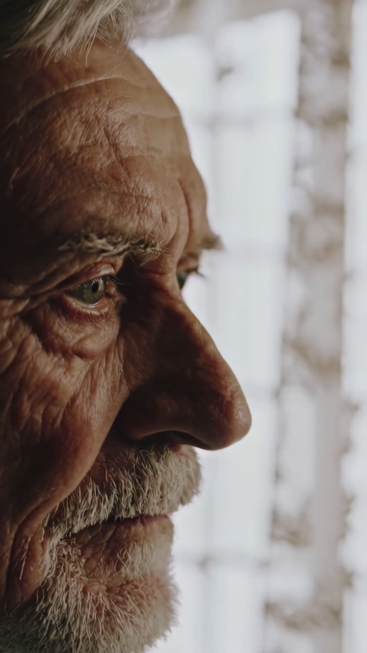 Uomo Anziano in una Stanza d'Epoca