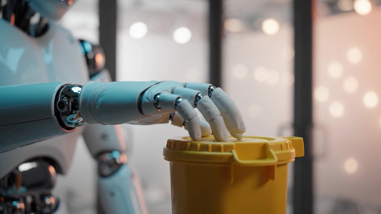 Innovative Robot Interaction with Waste Container: Exploring Automation in Waste Management and Its Future Impact on Environmental Sustainability