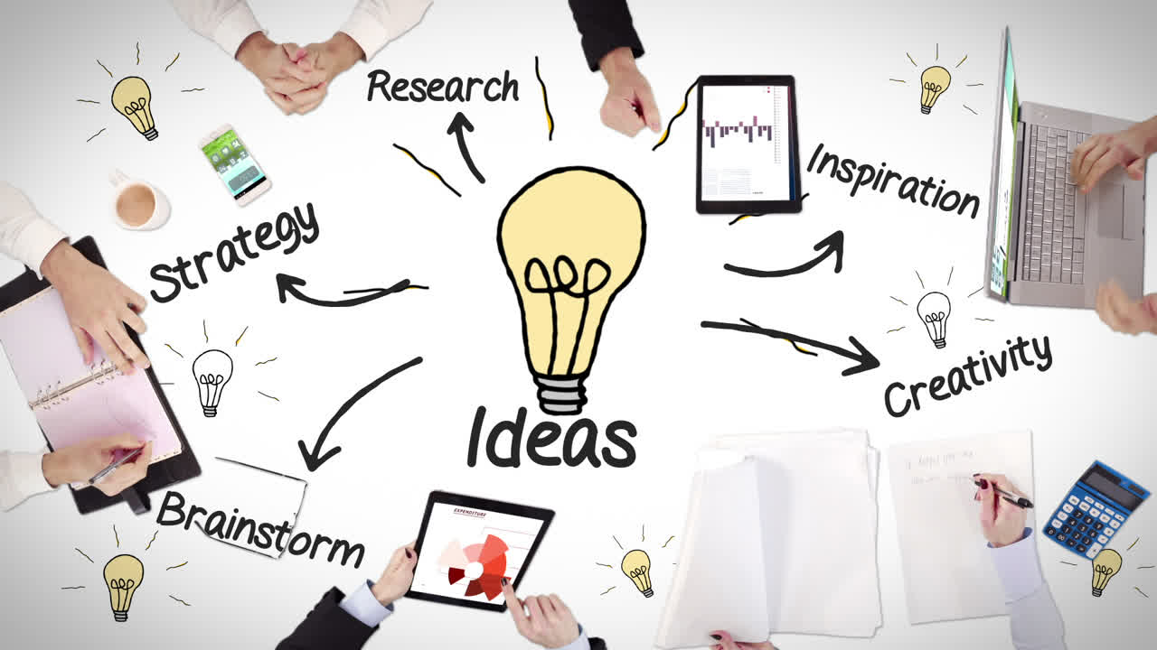 gente de negocios manos trabajando