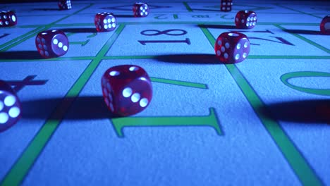 Dice on a Casino Table