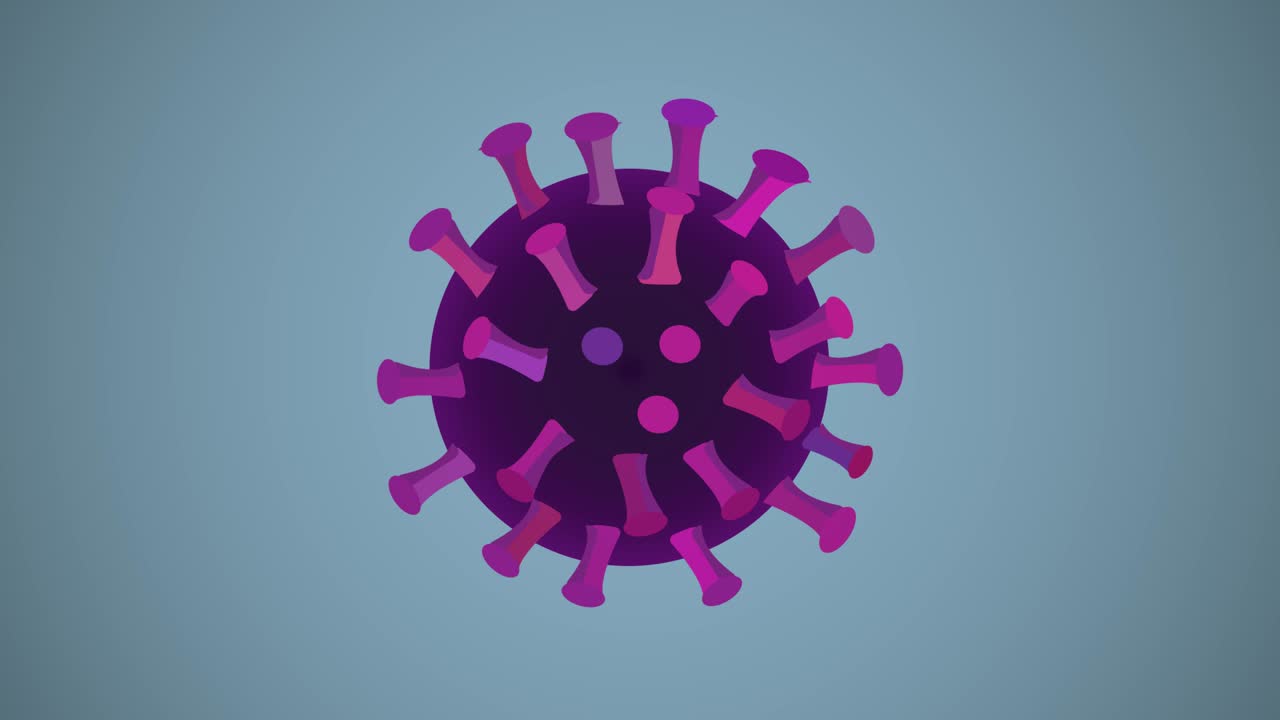 animación colorida de coronavirus