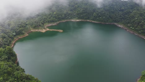 Clouds-Rolling-Over-Serene-Lake-Danao-In-The-Islands-Of-Leyte,-Philipines