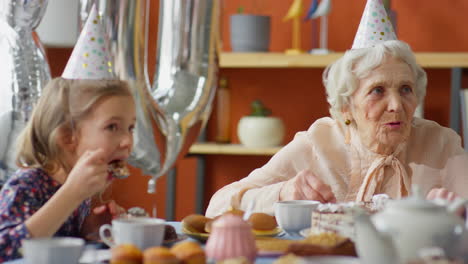 birthday celebration with grandfamily