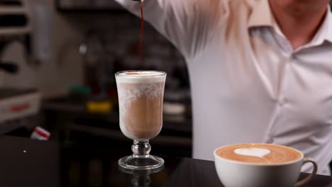 barista preparing a latte