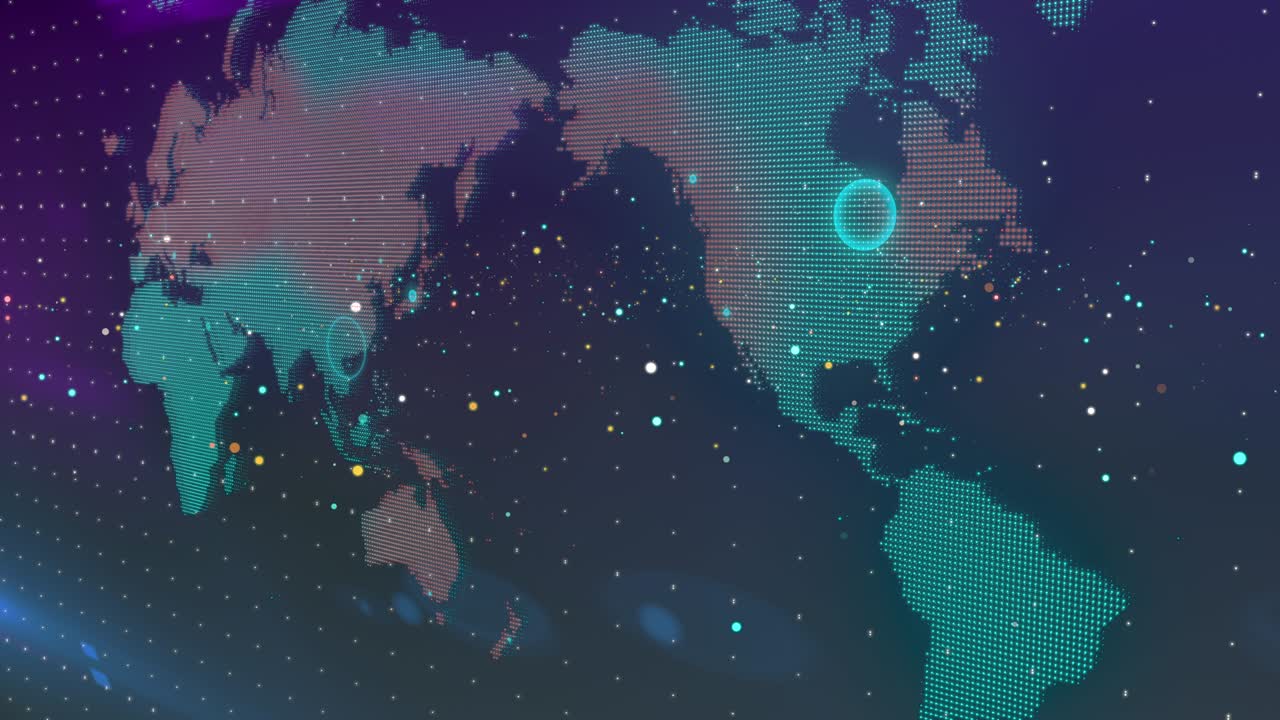 홀로그램 세계 지도 코로나 바이러스 팬데 애니메이션