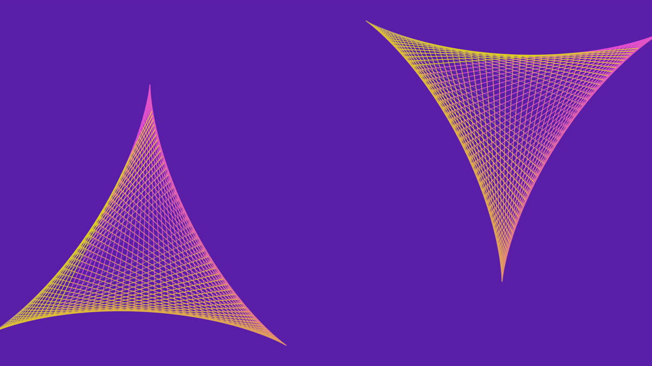 Vibrant purple triangle with radiating yellow lines geometric abstract design