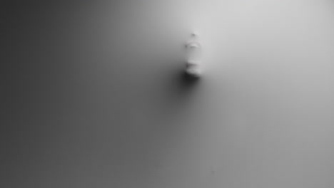 a scary silhouette of a woman appears from the white wall