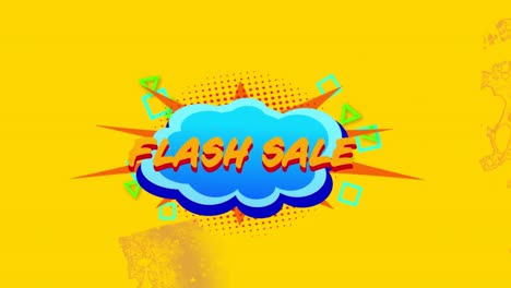 Flash-sale-graphic-on-cloud-shaped-banner