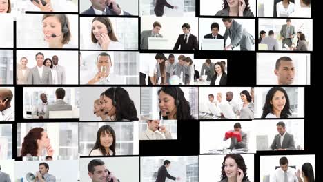montaje de imágenes de negocios