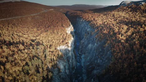 flying above the silfar canyon, norway