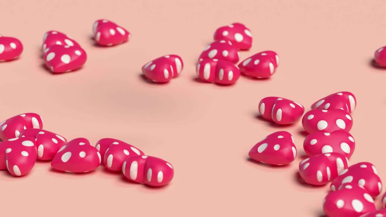 forma de corazón rosado movimiento abstracto renderizado en 3d
