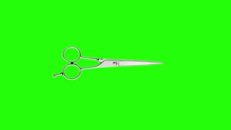 scissors opens and closes on green chromakey background