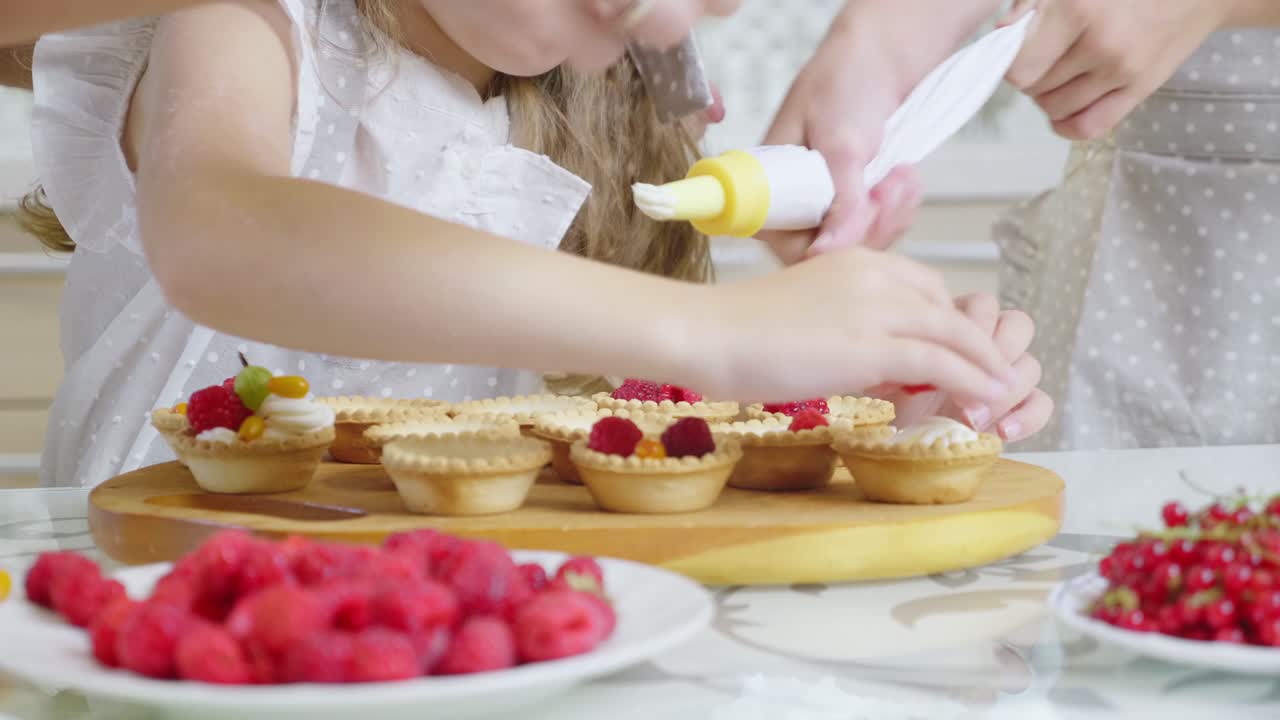 Children Making Fruit Tarts Together