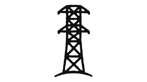 electricity generation icon animation footage & alpha channel