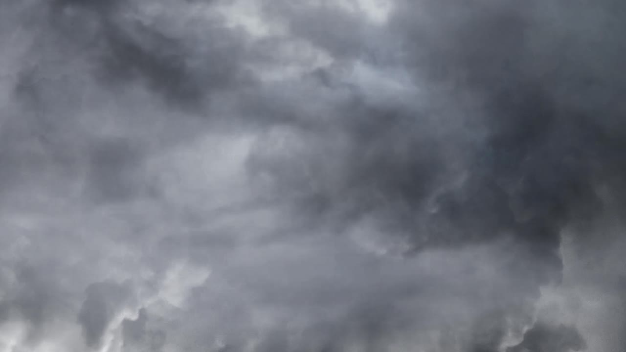 Lightning strike on a dark sky in ultra HD