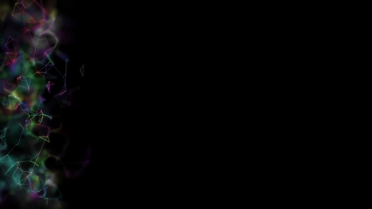 Loop CG di punti che si muovono irregolarmente e linee che li collegano
