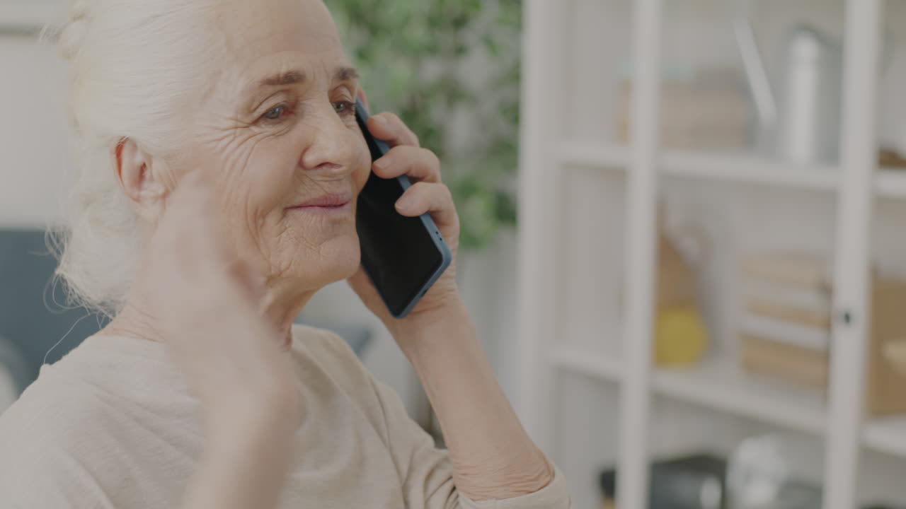 Senior Woman on a Phone Call
