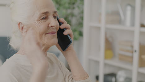 senior woman on a phone call