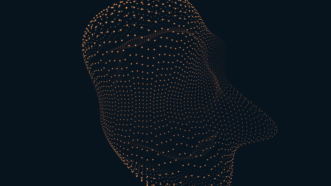 puntos coloridos en movimiento en forma abstracta en el espacio negro