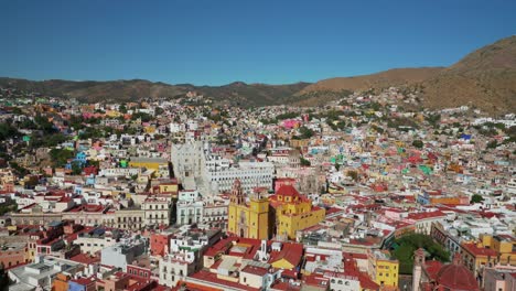 fixed view of guanajuato city center in mexico