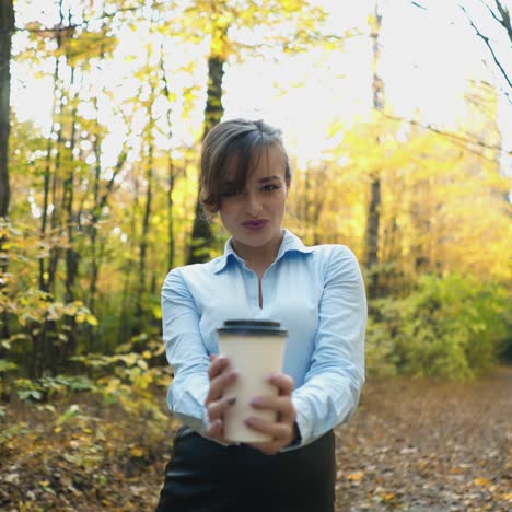 woman drinking hot tea