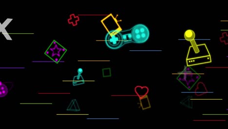 Animation-of-game-icon-ove-black-background