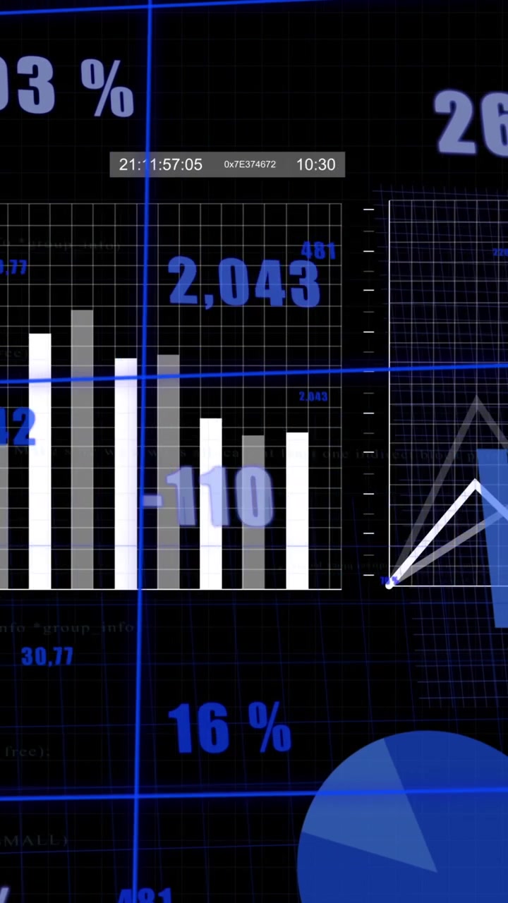 Animation af statistisk databehandling over netværksgitter på sort baggrund