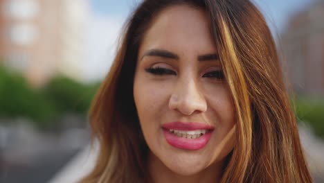 close-up portrait of a happy smiling woman