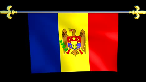 large looping animated flag of moldova