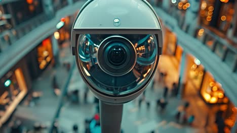 security camera monitoring a public space