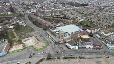 kursaal southend on sea, essex parque de atracciones de punto de vista aéreo alto