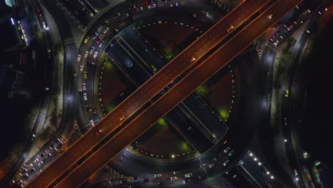 traffic on circle at night