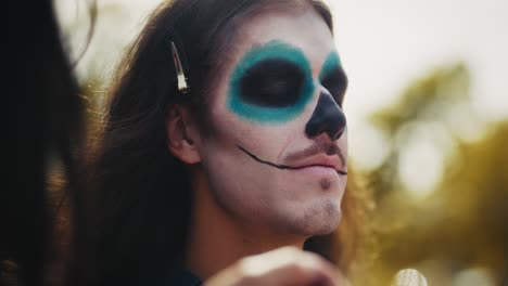 sugar skull face painting session
