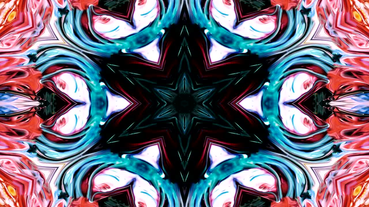 abstracto pincel tinta concepto liso patrón simétrico ornamental decorativo caleidoscopio movimiento círculo geométrico y formas de estrellas