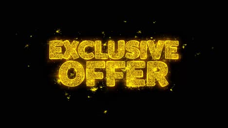 exclusive offer sparkling text