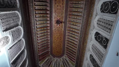 Interior-roof-of-muslim-ryad-with-islamic-art-mosaic-design-in-Morocco