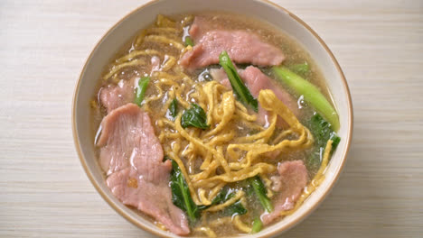 crispy noodles with pork in gravy sauce - asian food style