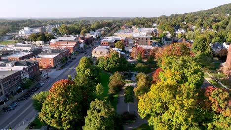 aerial fast push in to st albans vermont